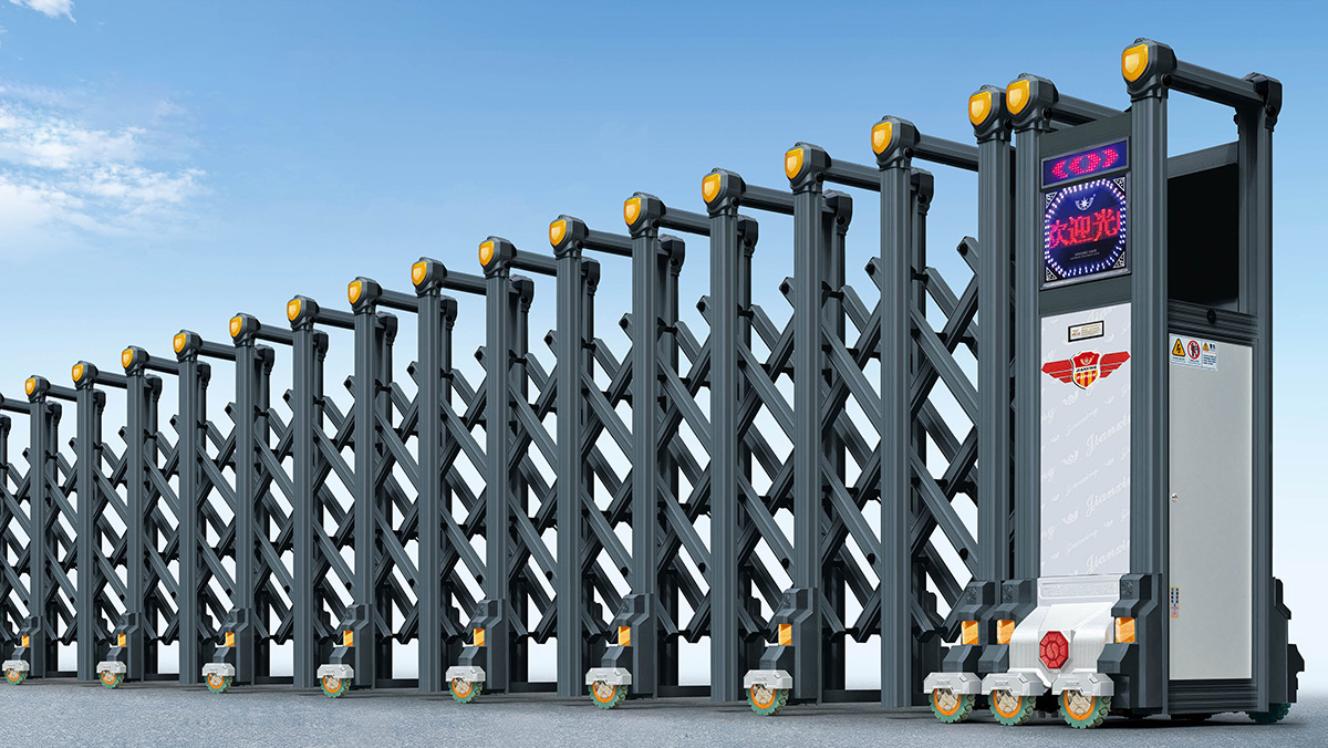 710雄盾系列电动伸缩门展示图 710雄盾系列电动伸缩门展示图